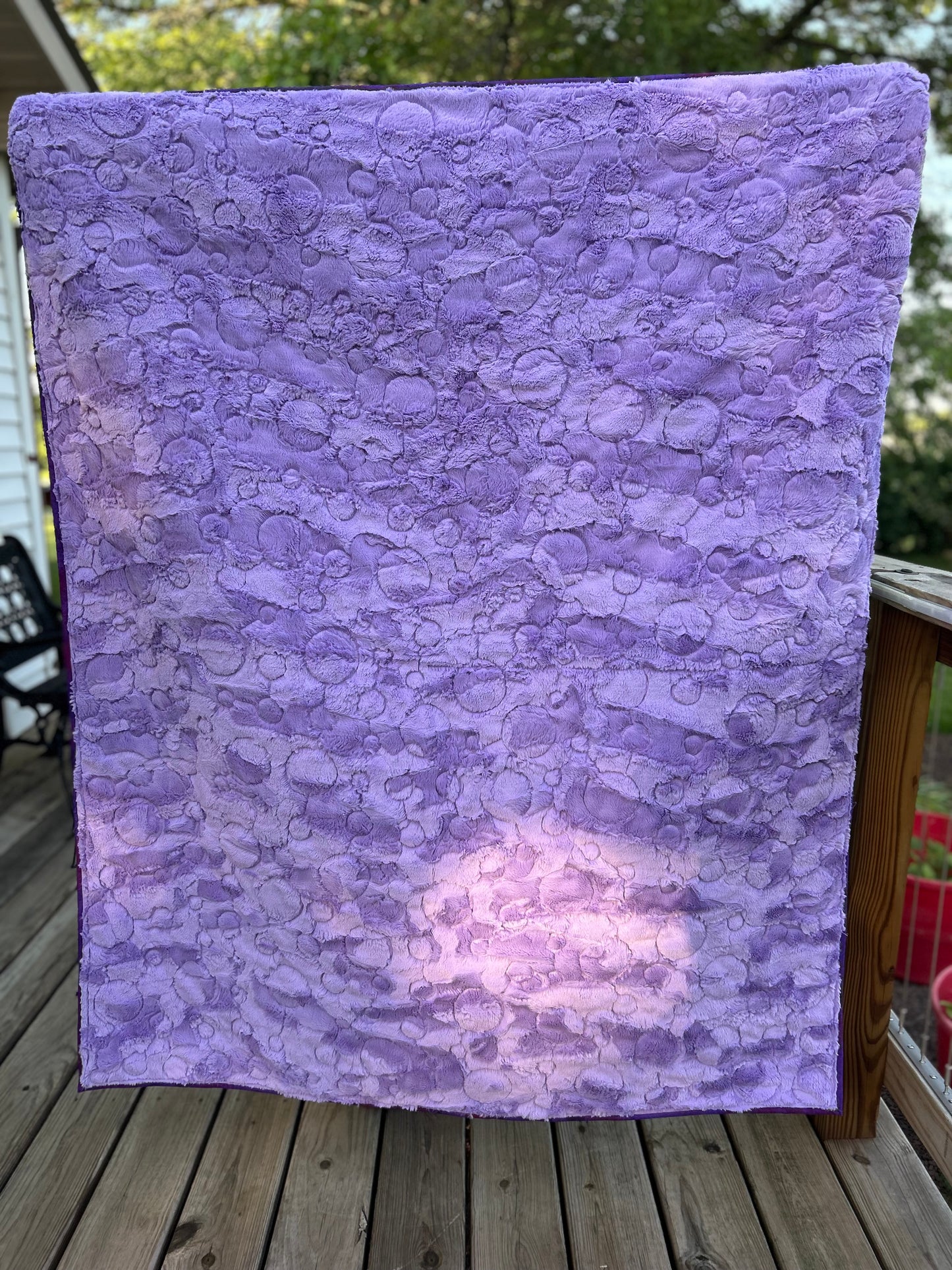 Handmade Quilt – Purple Waves. (SOLD)