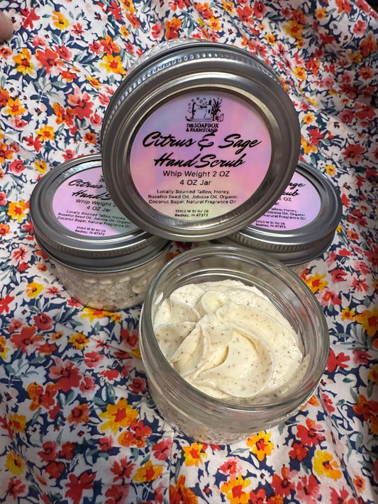 Citrus & Sage Tallow Hand & Body Scrub